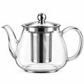 Teiera in vetro 1000 ml con filtro in acciaio inox e coperchio