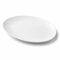 Piatto ovale 30 cm in ceramica bianca - servizio da tavola minimalista