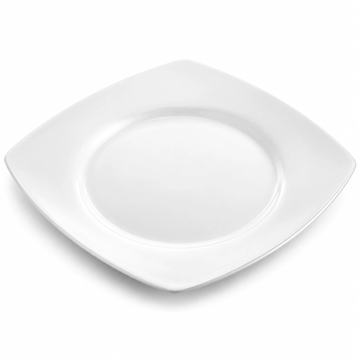 Piatto fondo quadrato 25×25 cm in porcellana bianca - stile moderno per pasta e zuppe
