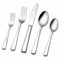 Set posate 5 pezzi in acciaio inox argento 14-23 cm stile moderno