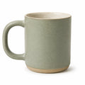 Tazza in ceramica 350 ml diametro 9 cm verde salvia con manico stile rustico